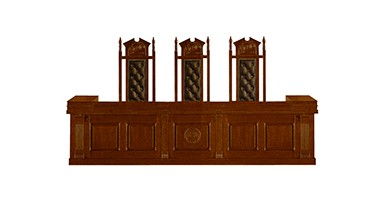 胡桃色审判台法官台04